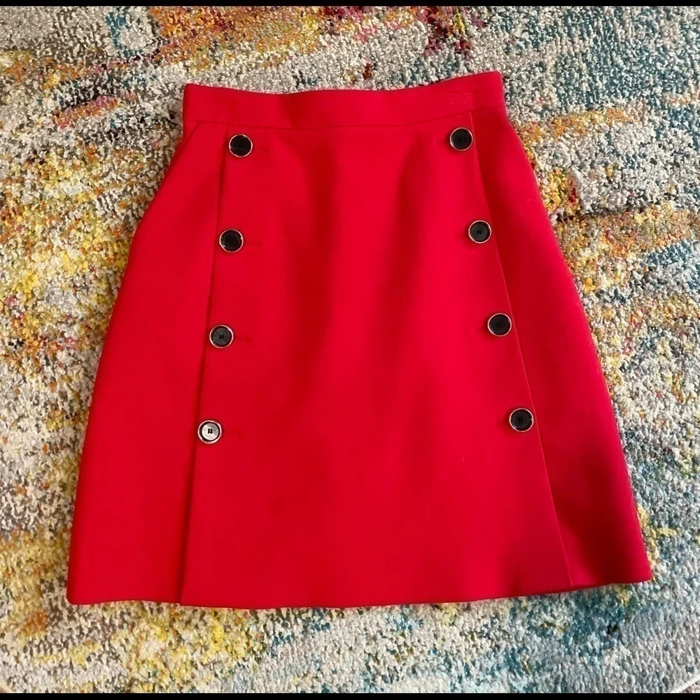 𝅺Karen Millen Military Skirt Red Size 8